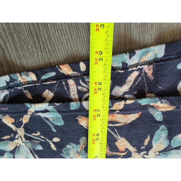 Pure Jill Blue Floral Scoop Neck Tunic Top Pure Pima - Picture 6 of 7